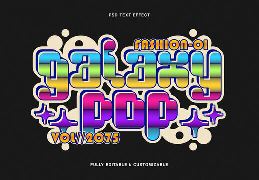 Y2K Bubble Gradient Text Effect