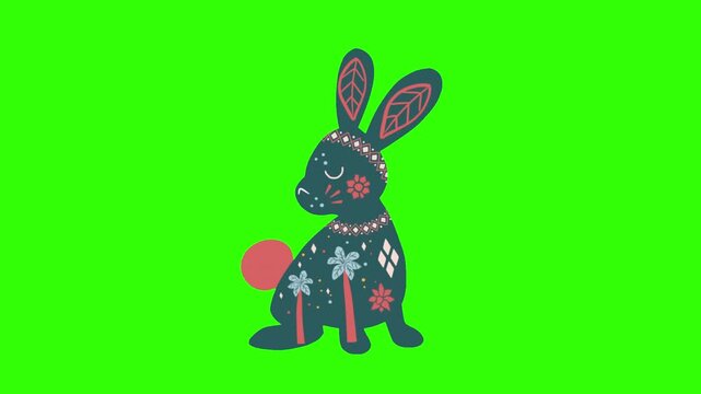 easter bunny with egg