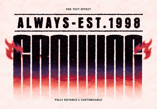 Retro Grunge Text Effect