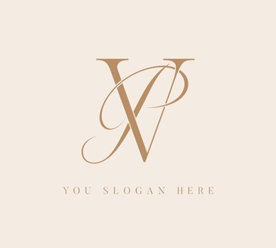 PV VP initial letter monogram logo