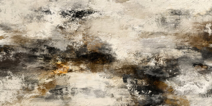 Textured contemporary modern abstract painting with layered brushwork in neutral tones