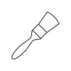 Obraz premium Flat paint brush outline icon for art and painting
