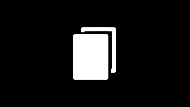 Digital copy icon appearing and disappearing with pixelation