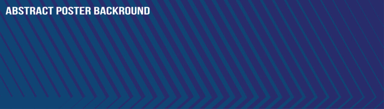 Abstract Dark Blue Geometric Poster Background with Diagonal Chevron Lines for Corporate Design