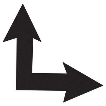 Modern black arrow pointing upward and right