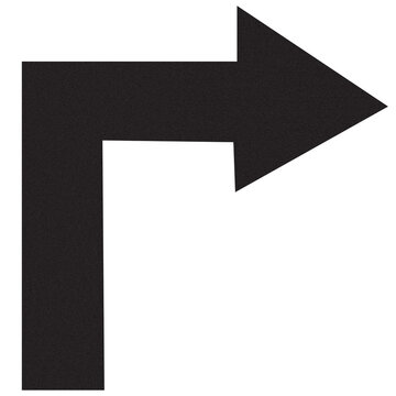 Black right turn arrow icon