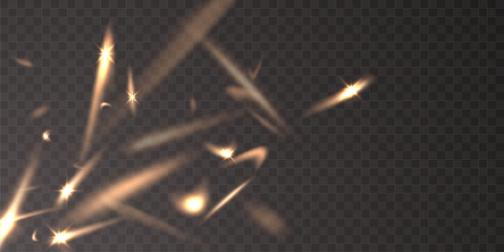 Beautiful golden light effect background. Vector illustration.