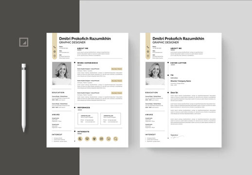 Clean Resume and Cover Letter Layout