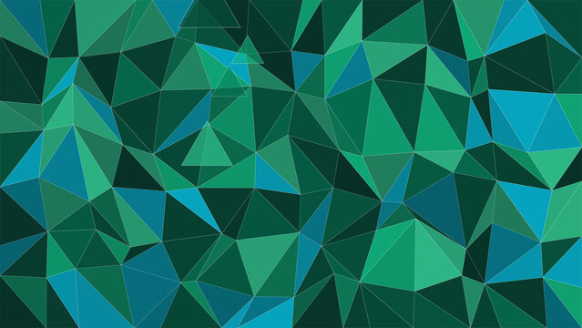 Geometric Polygon Gradient Background with Low Poly Triangles and Crystal Facets Variation