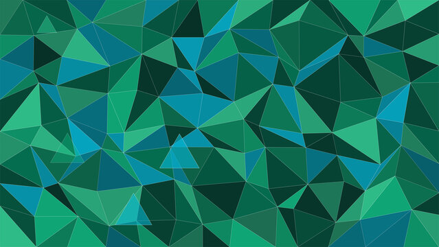 Geometric Polygon Gradient Background with Low Poly Triangles and Crystal Facets Variation