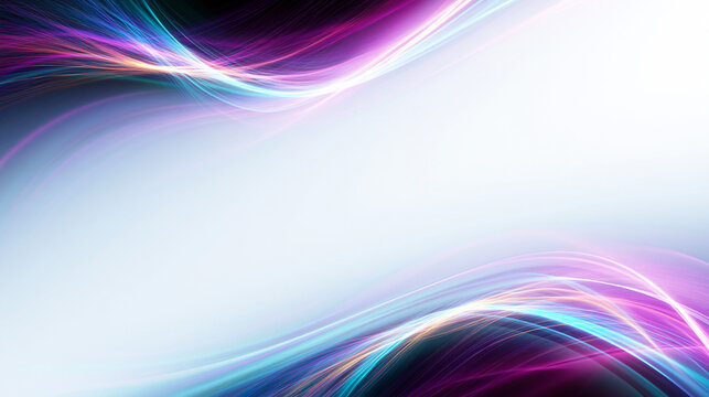 Abstract Flowing Light Waves Digital Background