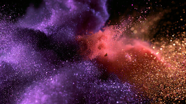 Colorful Particle Explosion Abstract Background