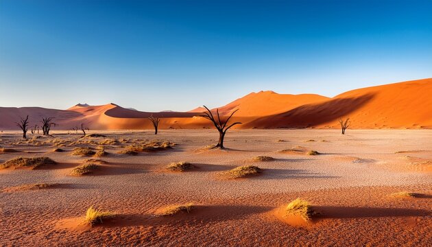 Nambian Desert At Teh Botton Of Sossuvlei