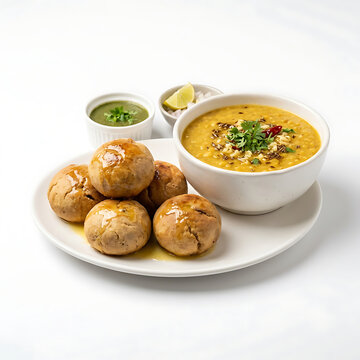 Traditional Bafla with Dal and Ghee &ndash; Authentic Madhya Pradesh Comfort Food
