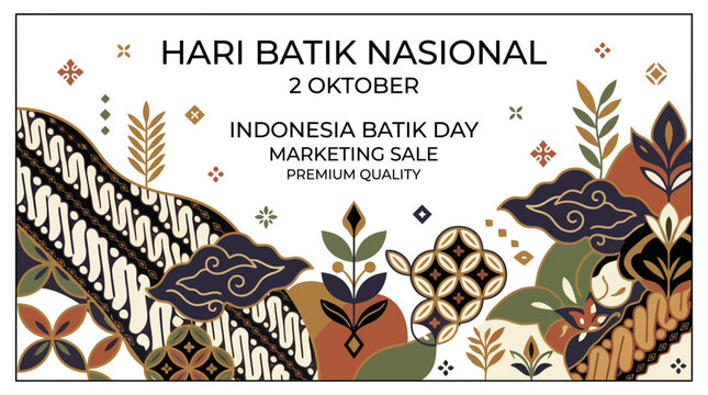 Hari Batik Nasional Indonesia Batik Day Marketing Sale Premium Quality Horizontal Banner
