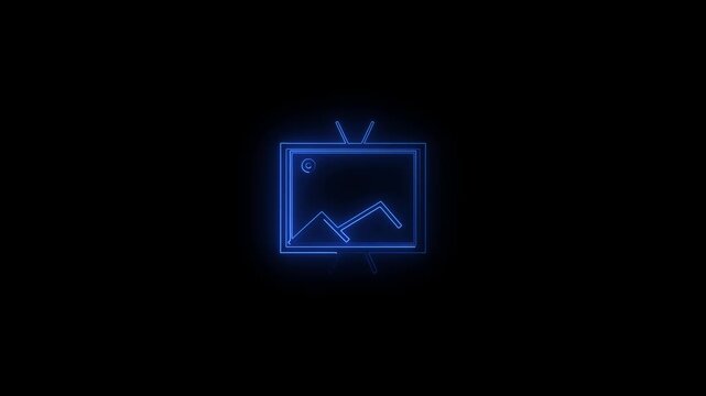 Photo line icon. Continuous one line with curl. Image thumbnail sign. Picture placeholder symbol.