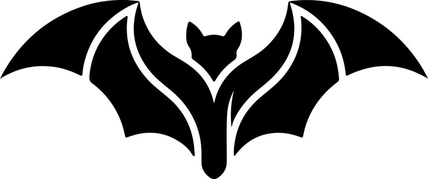 Black Bat Silhouette Logo Design
