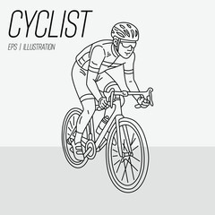 Fototapeta premium a man riding a bicycle