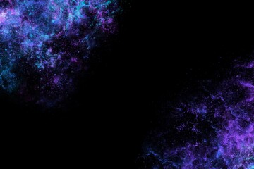 Blue Purple Nebula Galaxy Background with Cosmic Space Dust © Mas Water