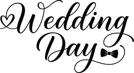 Fototapeta premium Elegant wedding typography design featuring handwritten calligraphy text for marriage celebrations