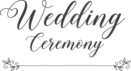 Elegant wedding typography design for ceremony invitations and event signage © RUMEL