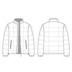 Man's puffer jacket 2d sketch  © iftekhar