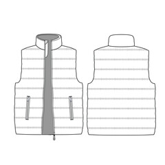 Man's puffer vest jacket 2d sketch  © iftekhar