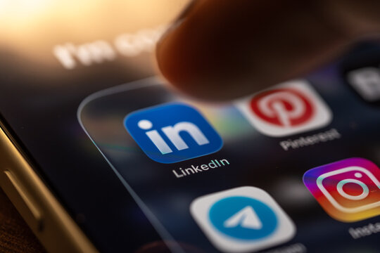 Linkedin logo is displayed on a smartphone screen in Bangalore, India, on June 25, 2026
