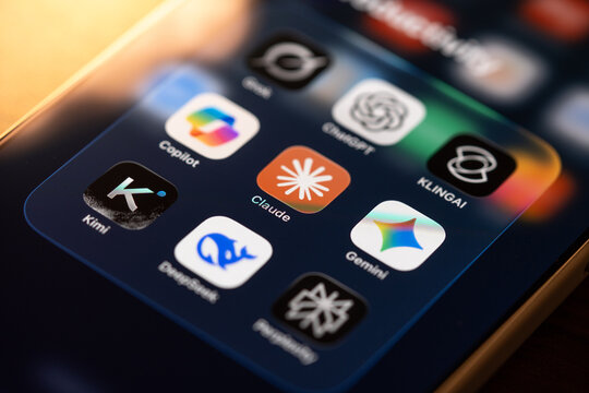 AI apps logo is displayed on the screen of a smartphone, in Bangalore, India, on July 30, 2026
