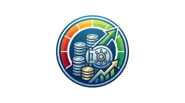 Financial growth and investment concept icon.