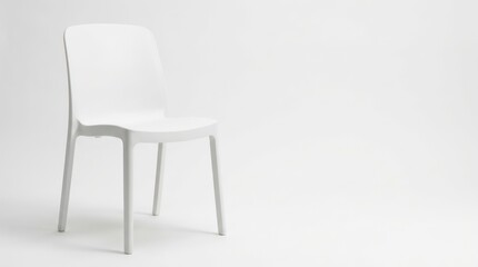 Fototapeta premium Single white chair in empty space.