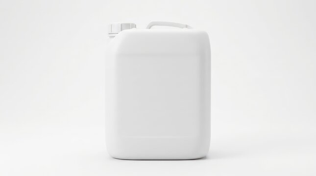 White plastic container with lid.