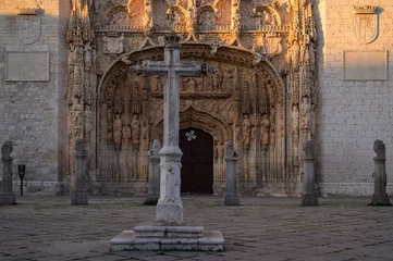 Gothic Portal of Valladolid Cathedral at Golden Hour - Spain © tichr