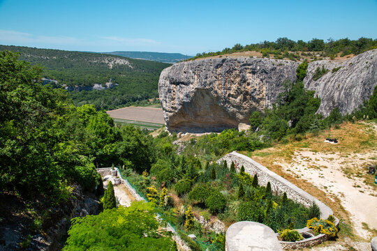 View of the Kachi-Kalon gorge on a clear sunny day. Nature, landscape, World tourism.