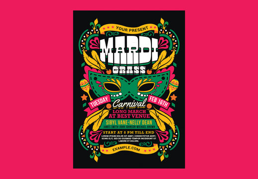 Mardi Gras Carnival Flyer