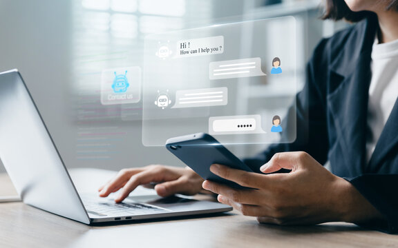AI Chatbot Customer Support on Smartphone