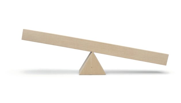 Wooden seesaw balance beam playground equipment