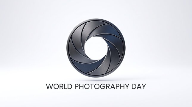 Camera aperture diaphragm lens icon for World Photography Day concept isolated on white background vector