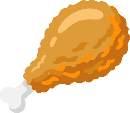 Crispy golden fried chicken drumstick
