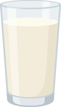 Glass of milk isolated on white background