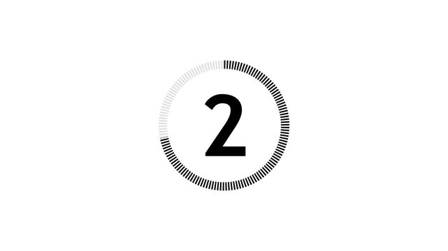 7 second countdown timer animation from 7 seconds to 0 seconds on a background.