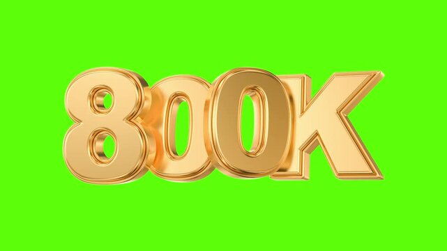 3D gold 800K text