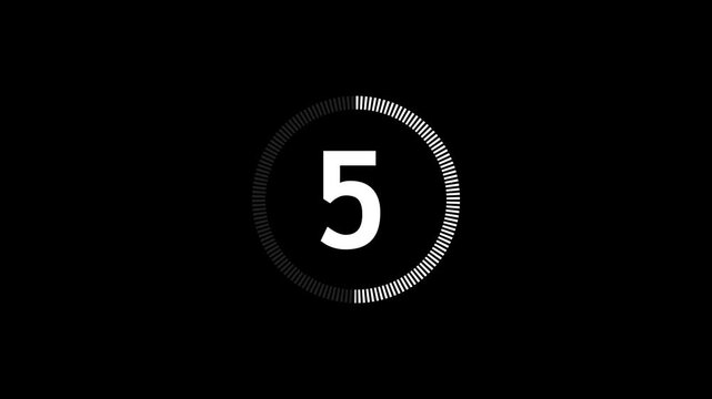 10 second countdown timer animation from 10 seconds to 0 seconds on a background.