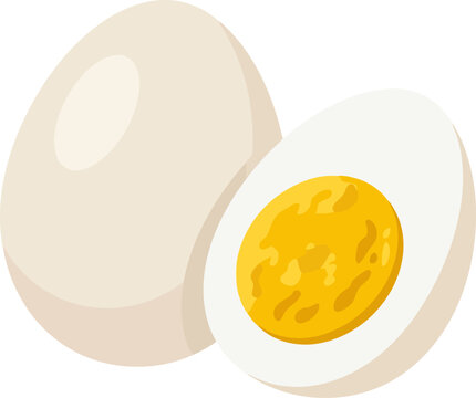 Hard boiled egg cut in half
