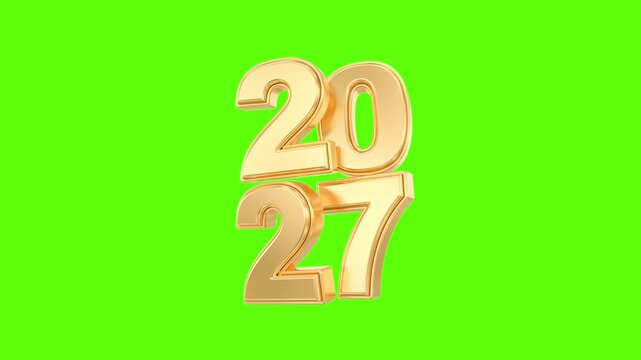 Shiny 3D golden 2027 numbers