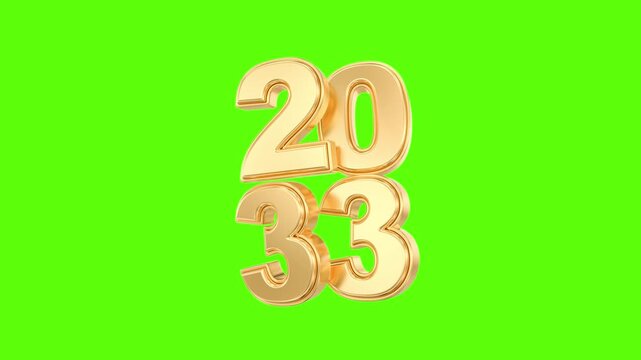 Gold 3D year 2033 numbers