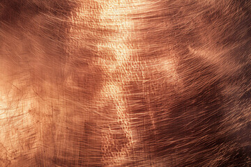 Fototapeta premium Reddish brushed copper metal texture background
