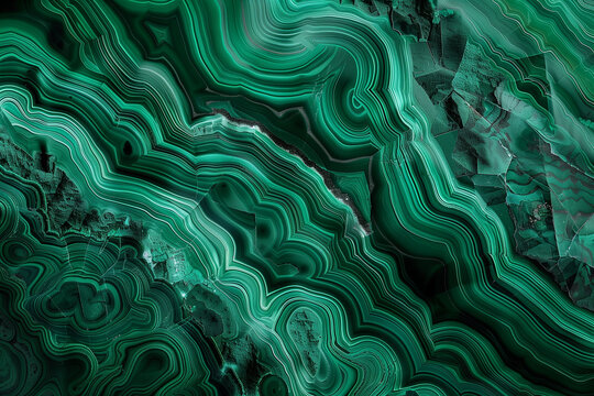 Green malachite mineral texture background