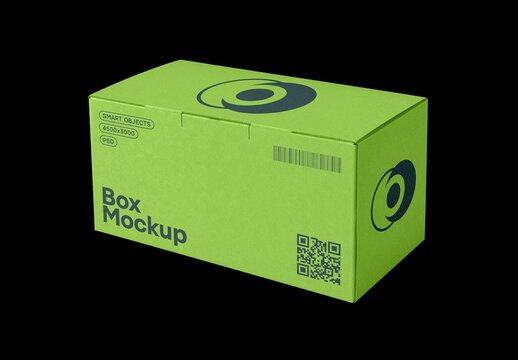 Colored Rectangular Box Mockup
