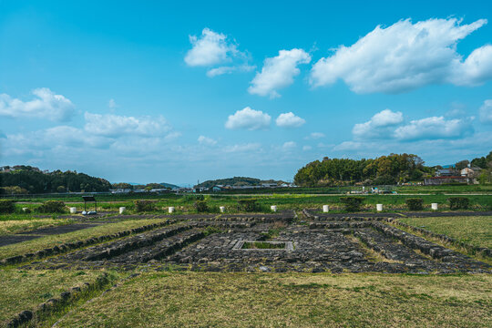 Asuka Palace Site - Historic Rice Fields Landscape